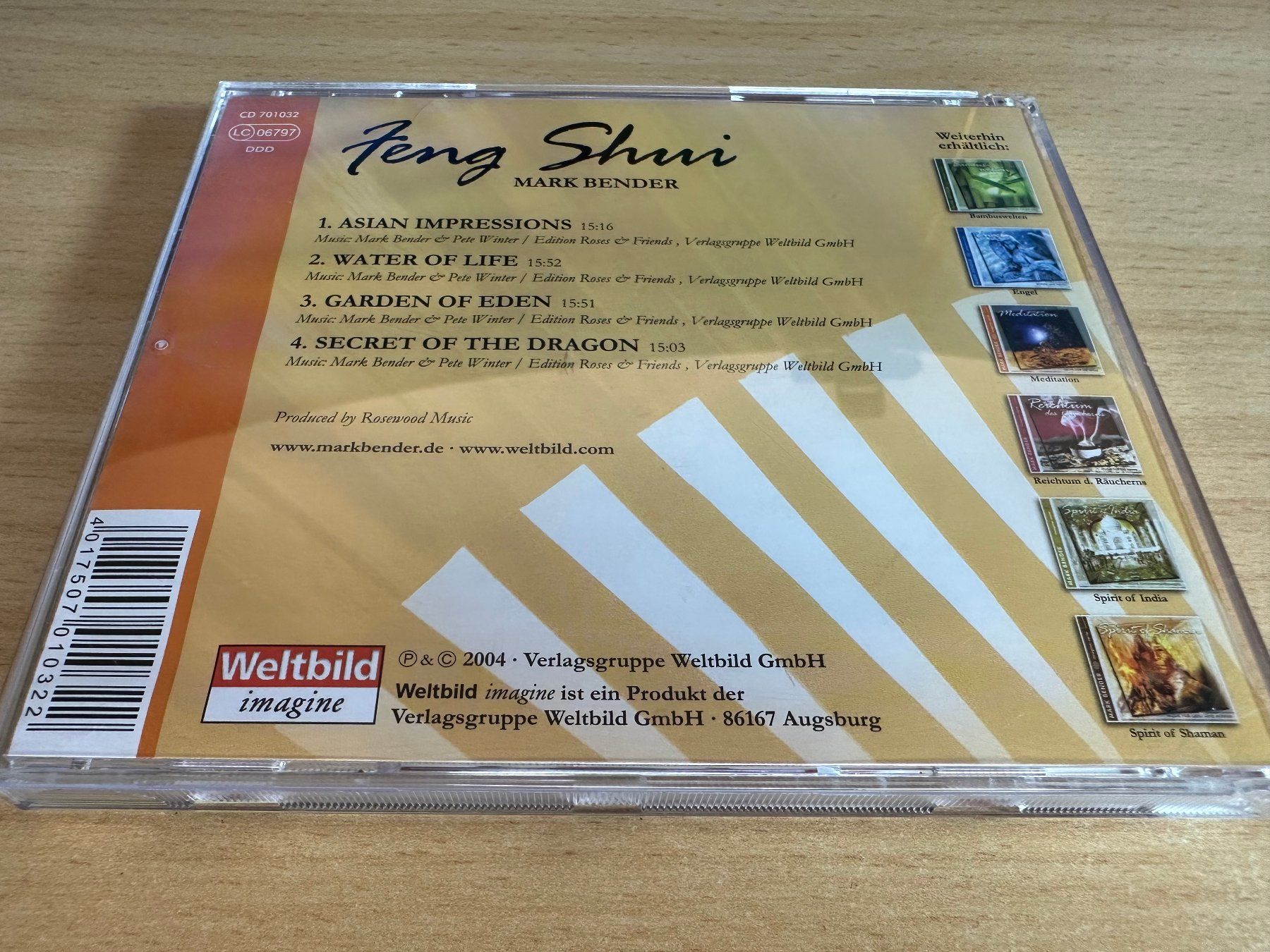 CD: Mark Bender - Feng Shui – Usato da Rikon im Tösstal venduto da Alpenmutz 1