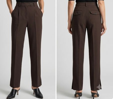 Pantalon habillé marron Hirsch, taille L/XL 