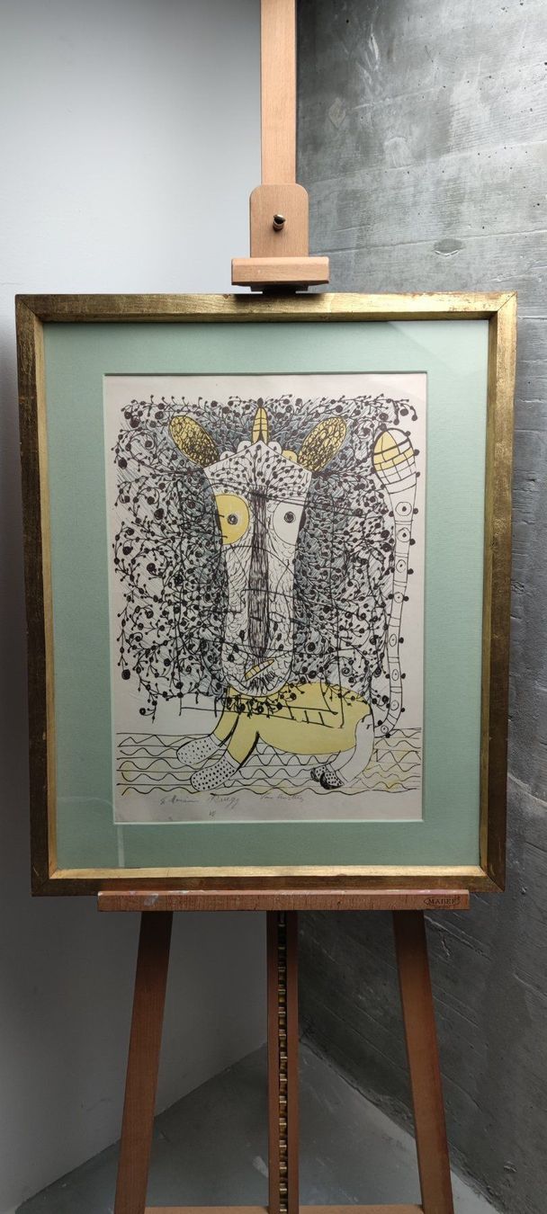 Dipinti: Lithographie Chat Germain Van der Steen – Usato da Basel venduto da Kaupo1