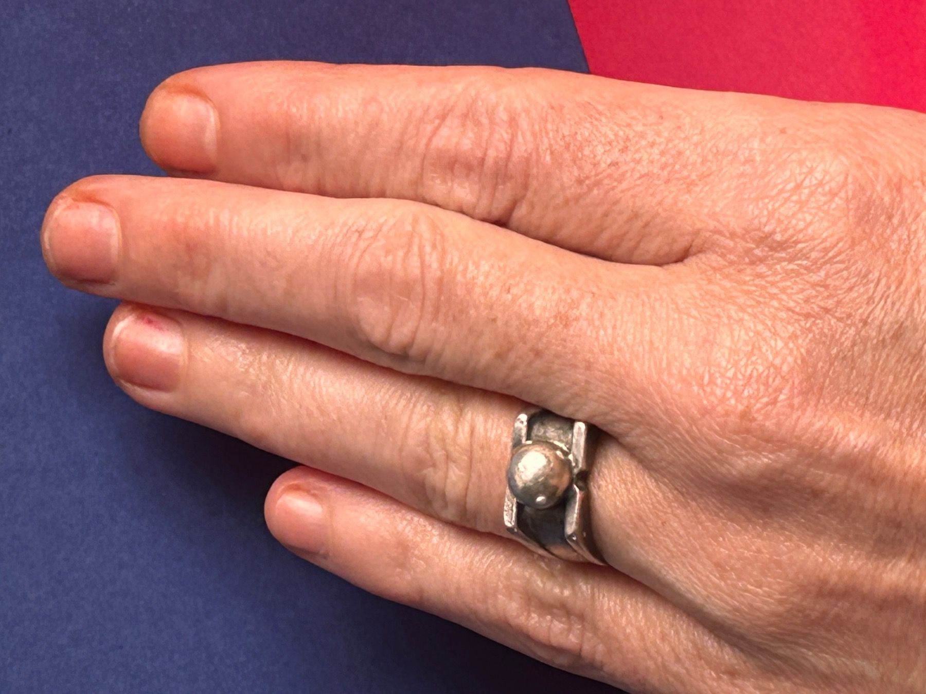 Ringe: Silberring Kugelring Abstrakt (Gr. 52) – Gebraucht aus Laufen von Bellavitaboom 2