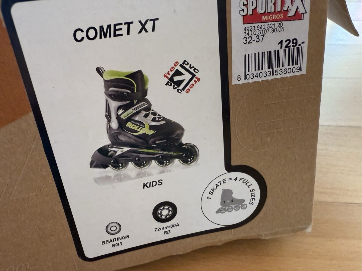 Inline-Skating & Rollschuhe: Rollerblade Comet XT Inlineskates, Grösse 32-37, verstellbar – Gebraucht aus Wattenwil von Lilanat 1