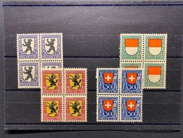 Pro Juventute 1924 4-Block, postfrisch