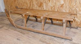 Holzschlitten sehr alter original Davoser Holz Schlitten