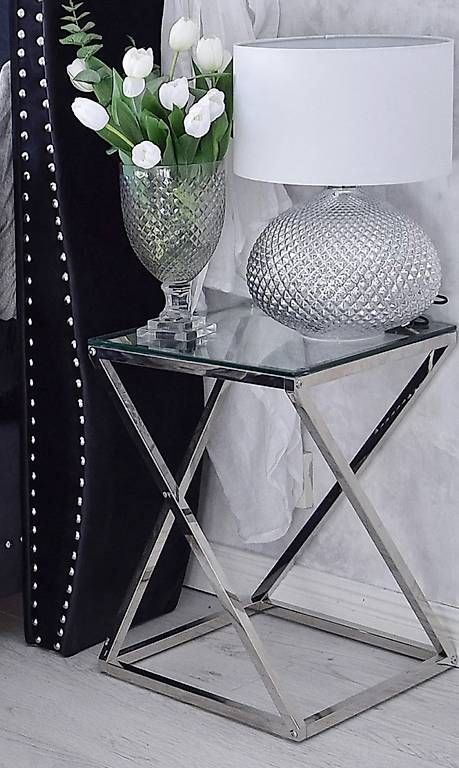 Beliani Tables: Table d'appoint chrome et verre – D'occasion à Vich par NatachaCK
