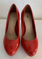 Tamaris Pumps Damen Gr. 37, rot, 1x getragen