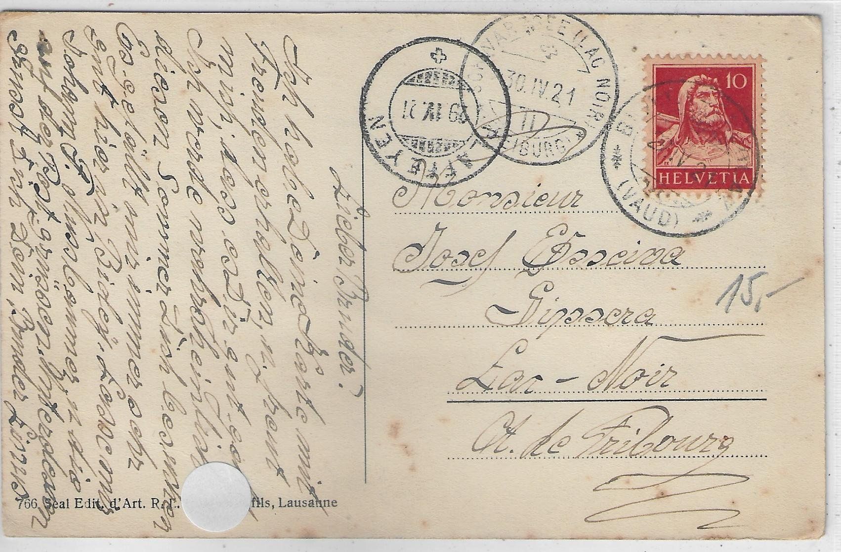 Cartoline postali: Echallens - Le Chateau – Usato da Ettingen venduto da Kartenplanet 1