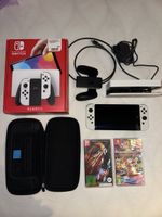 Nintendo Switch OLED Modell weiss mit Zubehör und Spielen