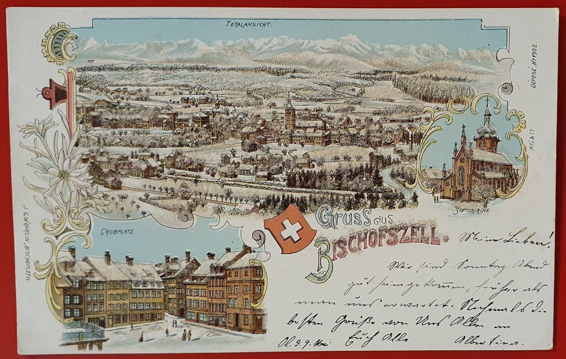 Ansichtskarten: Gruss aus Bischofszell 1901 – Gebraucht aus Kreuzlingen von Rschweiz1