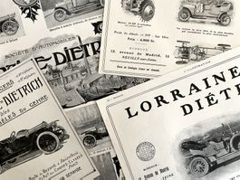 Lorraine Diétrich Cars - 5 Alte Werbungen / Publicités 1907