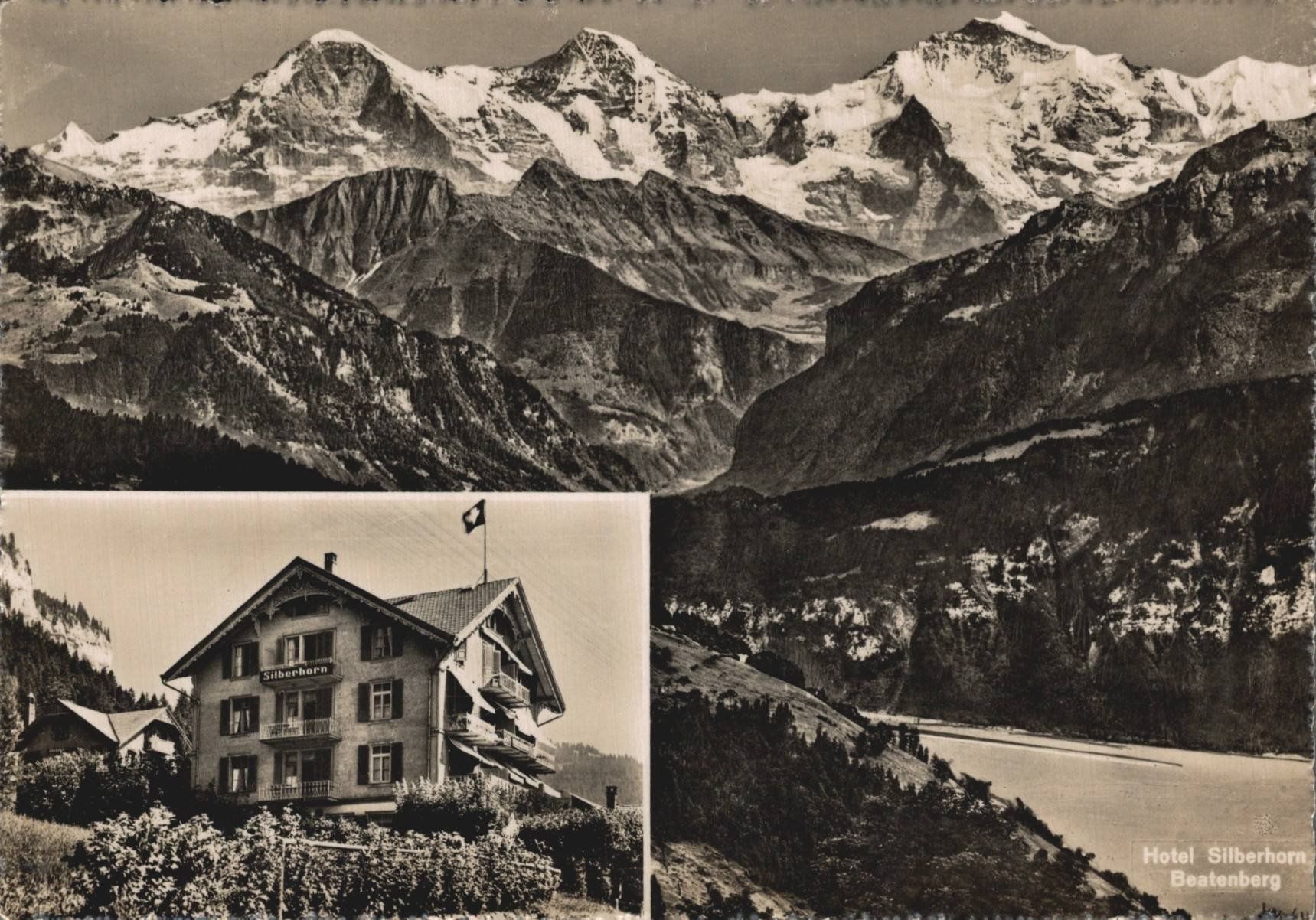 Cartoline postali: Alte Postkarte Hotel Silberhorn Beatenberg – Usato da Oberkirch LU venduto da sa_kr