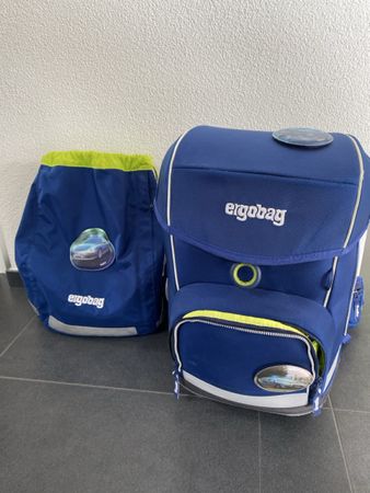 Ergobag Cubo Schulrucksack Set inkl. Zubehör, Top Zustand!