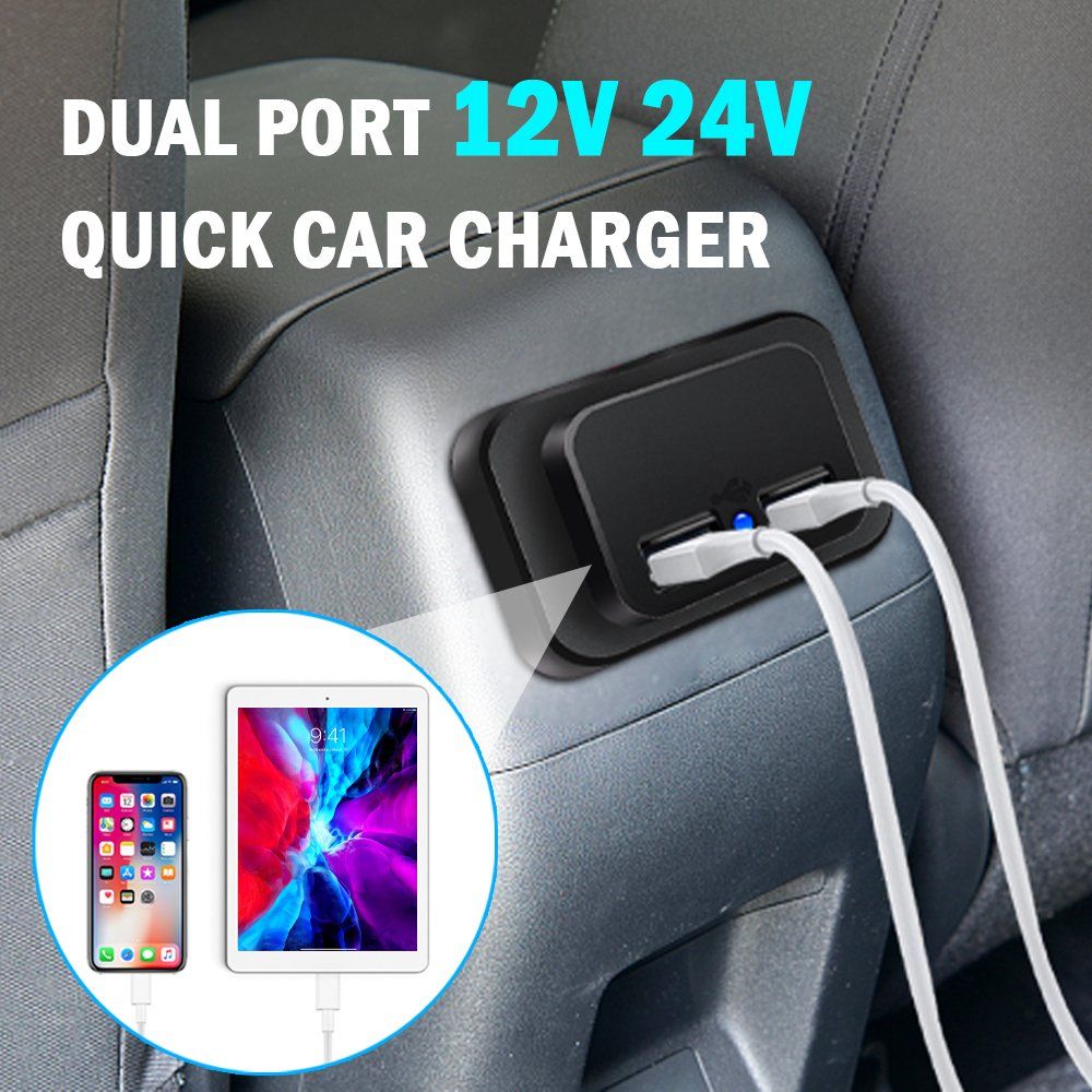 Caricabatterie: Auto, Camper, Boot, LKW USB Dual-Port Ladegerät – Nuovo (secondo la descrizione) da Pfungen venduto da Famadm 1