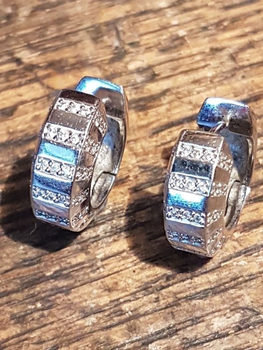 Boucles d'oreille: Wunderschöne Diamant Ohrcreolen – Neuf (Voir description) à Unterägeri par Altgoldschmuck
