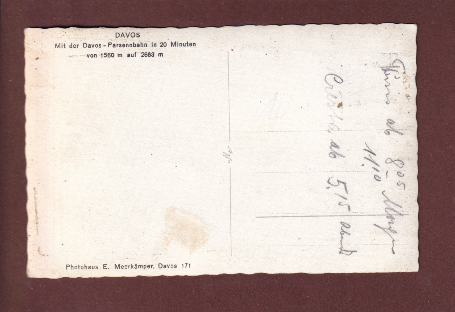 Cartoline postali: DAVOS - Parsennbahn – Usato da Pully venduto da nicecards 1