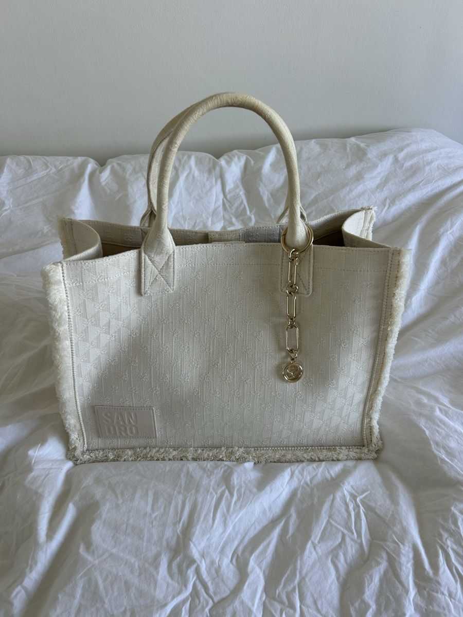 Sandro Borse da donna: Sandro Paris Tote Bag weiss – Usato da Aeugst am Albis venduto da schatzkistee