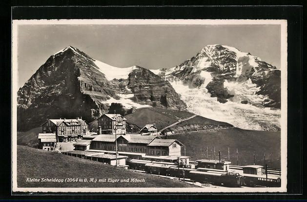 Ansichtskarten: Kleine Scheidegg, Bergbahn am Bahnhof mi – Gebraucht aus Berlin von bartko-reher