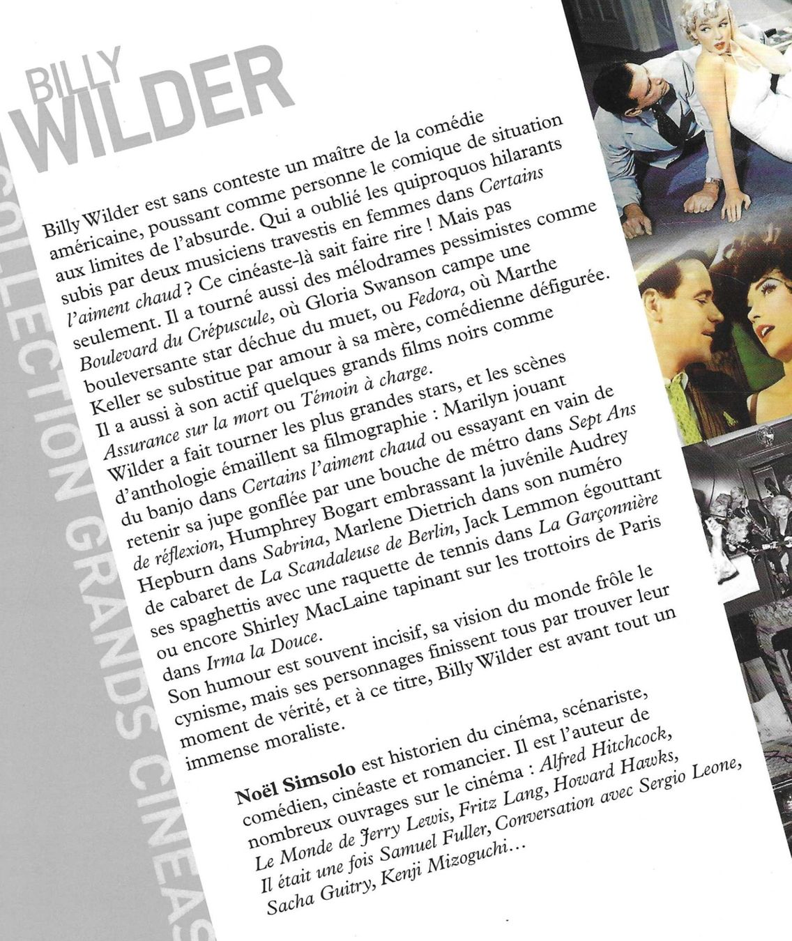 Livres: CAHIER DU CINEMA  -  BILLY WILDER – D'occasion à Bex par Giorgiob 2