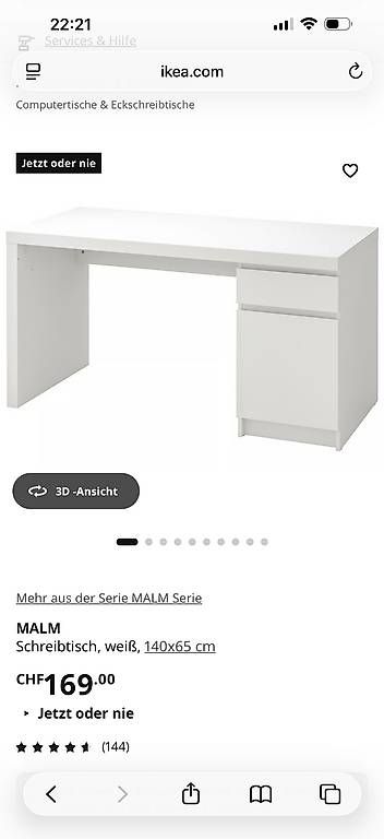 Bureaux: Ikea Malm Schreibtisch – D'occasion à Frauenfeld par ser_79zk 2