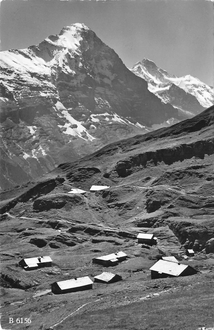 Ansichtskarten: Grindelwald (BE) Bachläger mit Eiger und Jungfrau – Gebraucht aus Biasca von Blenio71