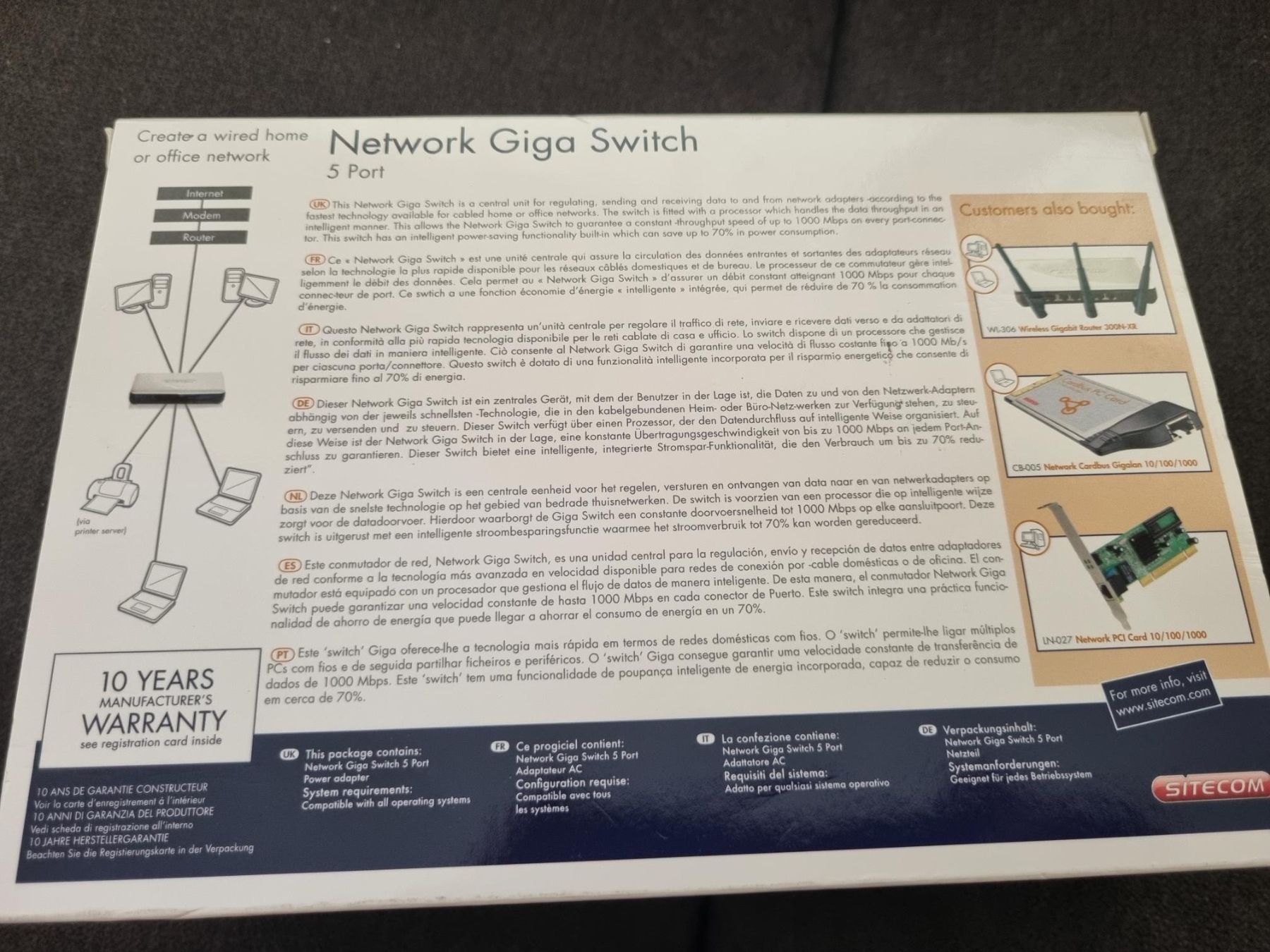Hub & Switch: Switch (Network Giga Switch) 5 port – Nuovo (secondo la descrizione) da Igis venduto da Marcaupign 1