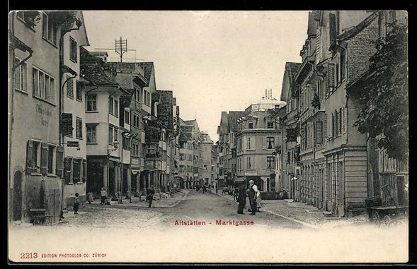 Cartes postales: Altstätten, Marktgasse mit Geschäften – D'occasion à Berlin par bartko-reher