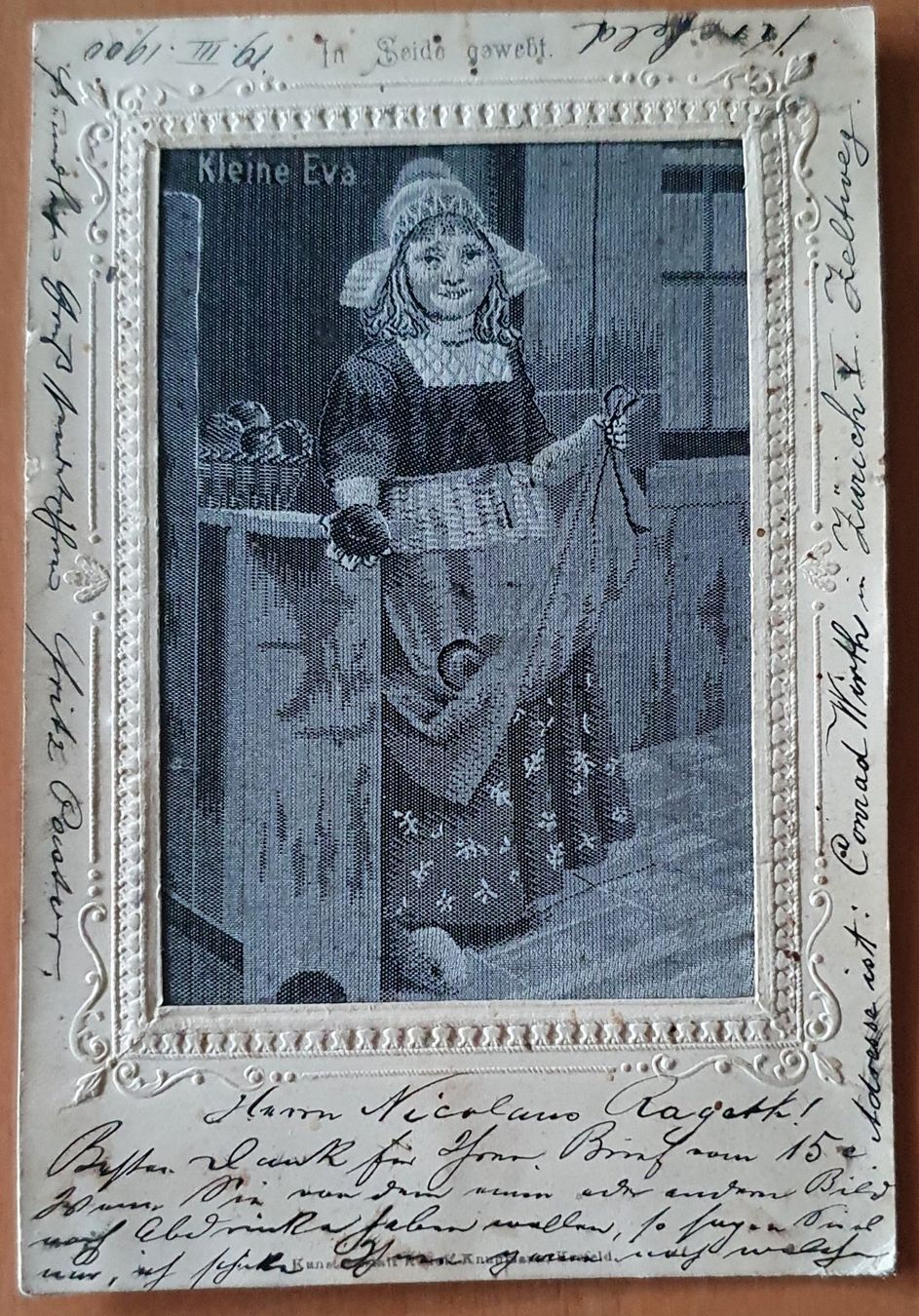Cartoline postali: Seiden-Karte 1900 nach Thusis – Usato da Kreuzlingen venduto da Rschweiz1