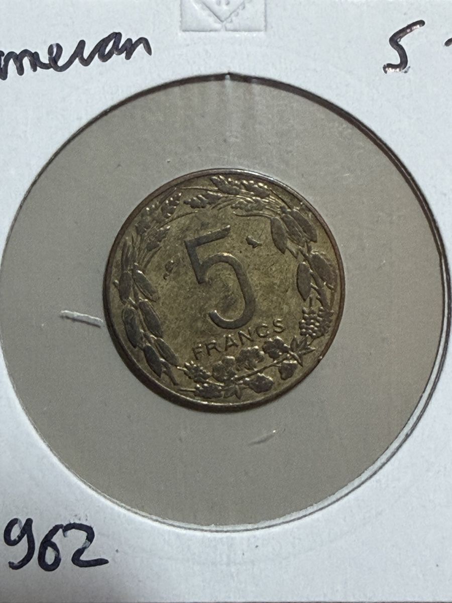 Tutti le monete: Cameroun - 5 francs - 1962 – Usato da Payerne venduto da Mike1682