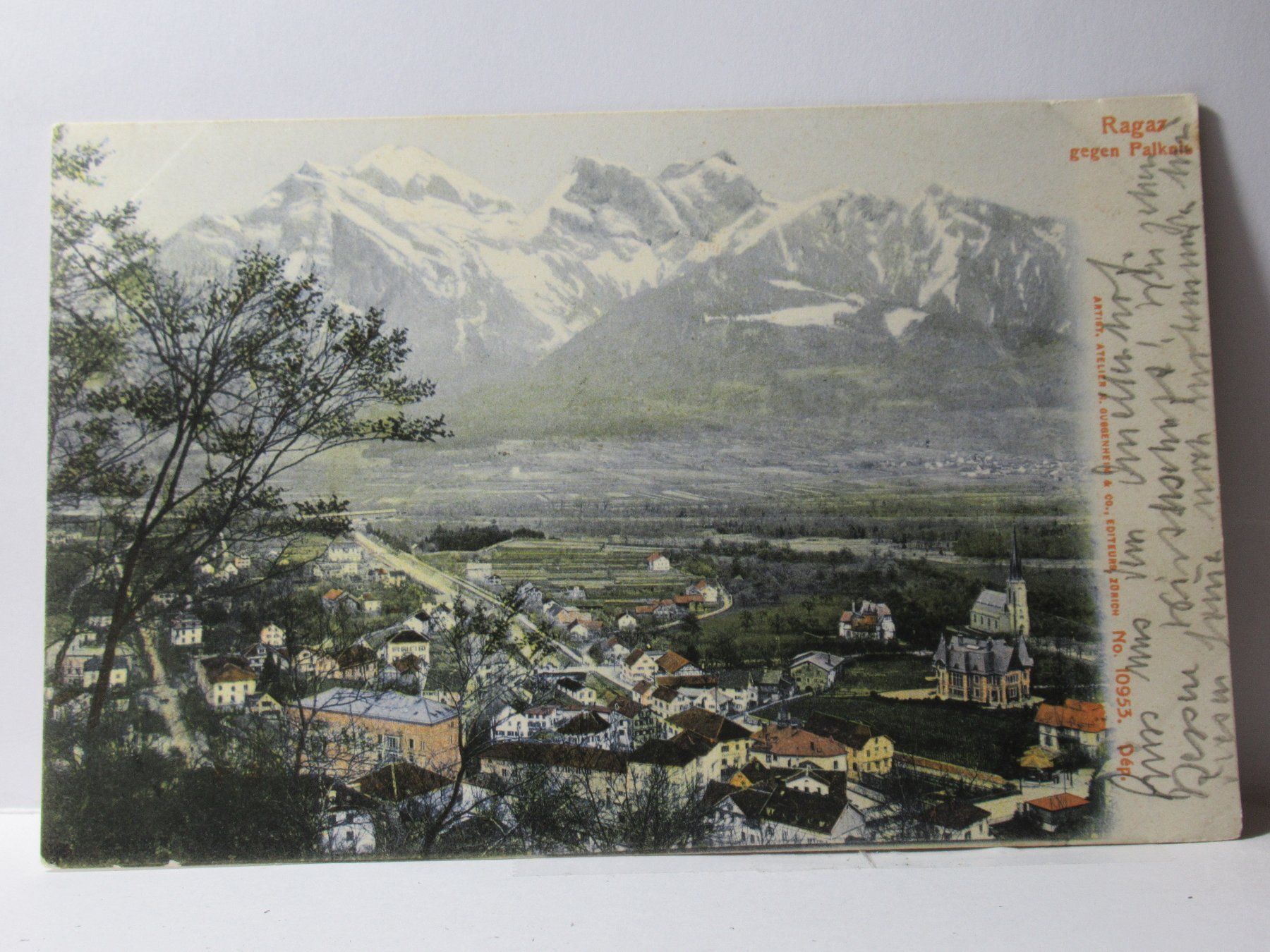 Cartoline postali: Ragaz gegen Falknis 1904 – Usato da Grenchen venduto da Bluemchen1900