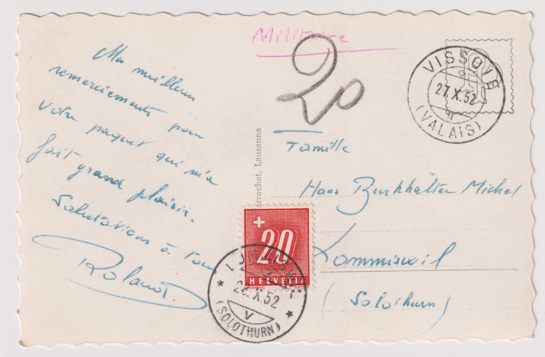 Alle Briefmarken: Nachportomarken divers – Gebraucht aus Bellach von qsearch