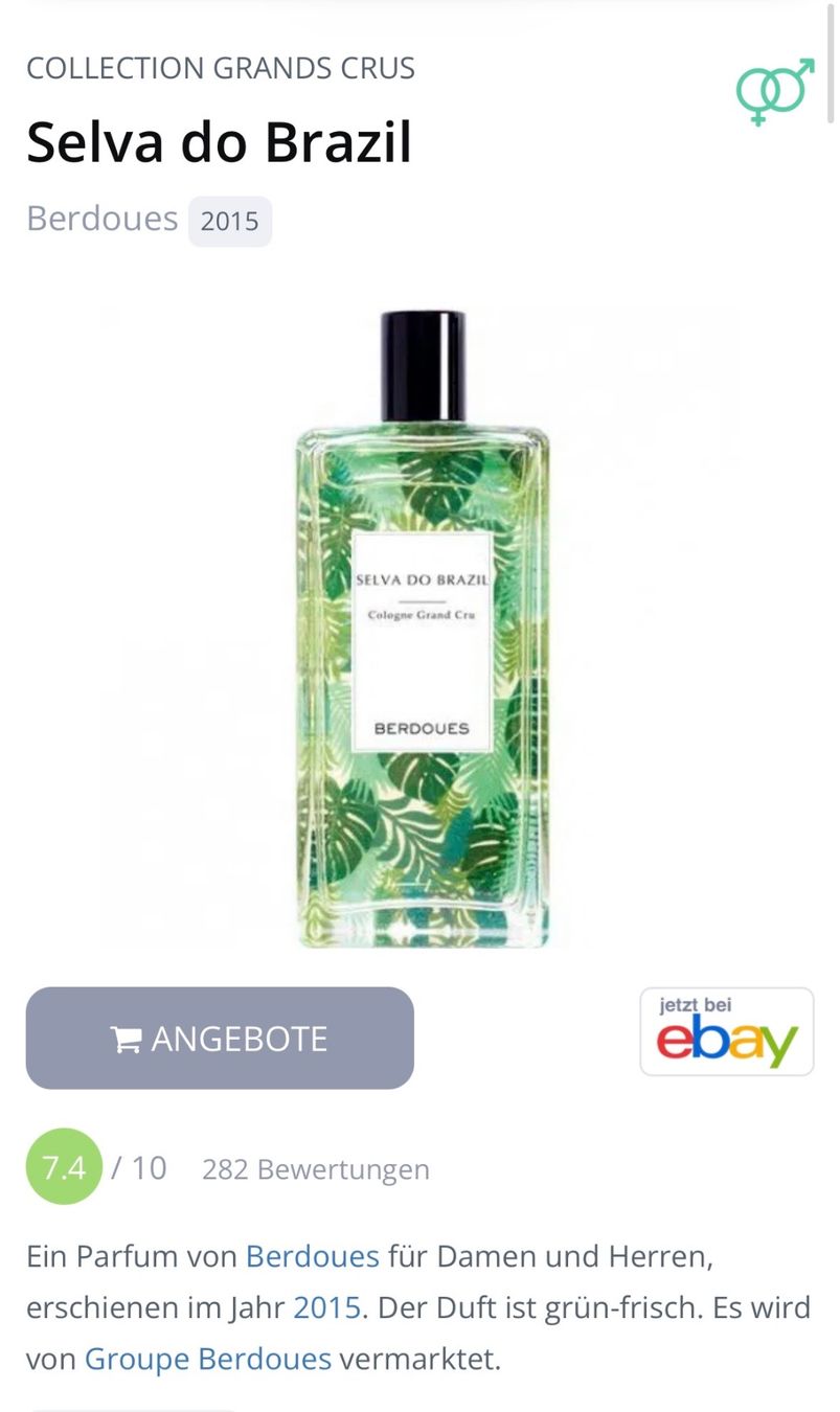 Profumi & Eau de Toilette: BERDOUES SELVA DO BRAZIL Abfüllung EDP 2ml. – Nuovo e nell'imballaggio originale da Zürich venduto da deruja 4