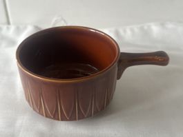 Vintage Suppentasse England, braun, Keramik, 10cm Durchmesse
