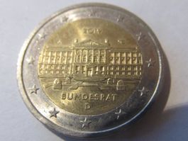 2 €uro Gedenkmünze  Deutschland  Bundesrat 2019