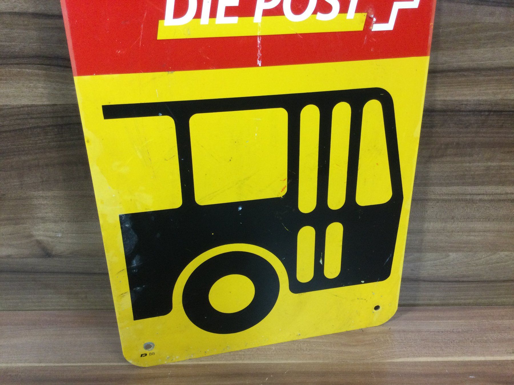 Insegne: Gebrauchtes altes Haltestelle Postauto Schild – Usato da Wangen SZ venduto da kuriosum12 4