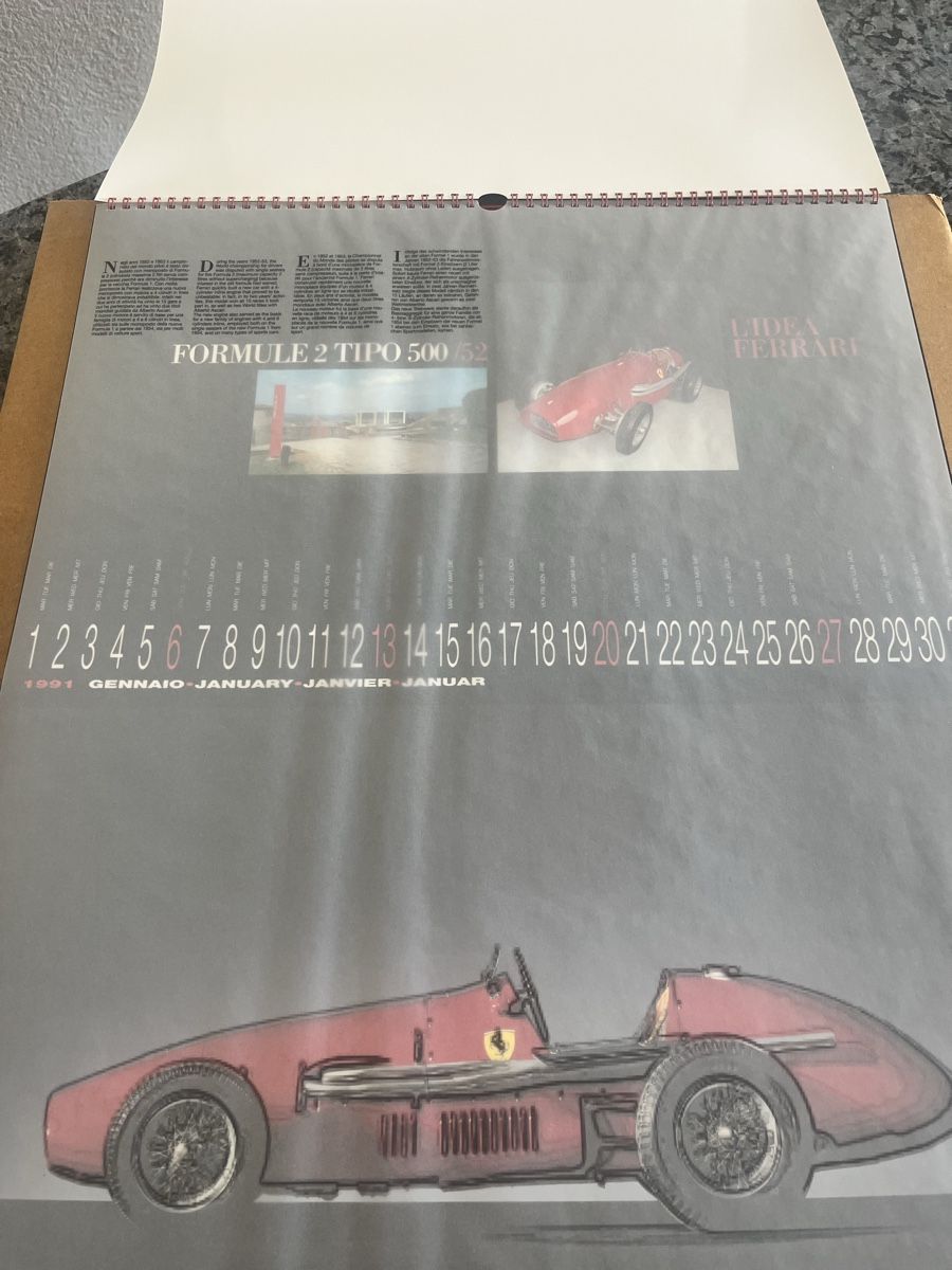 Ferrari Calendriers: Calendrier Ferrari 1991 série limitée  – D'occasion à Crissier par Texavery01 3