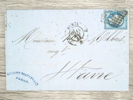 TR105 Enveloppe + Timbre France 1859