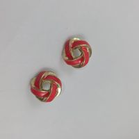 Frühlingshafte Ohrringe, Modeschmuck, Gold und Pink 212