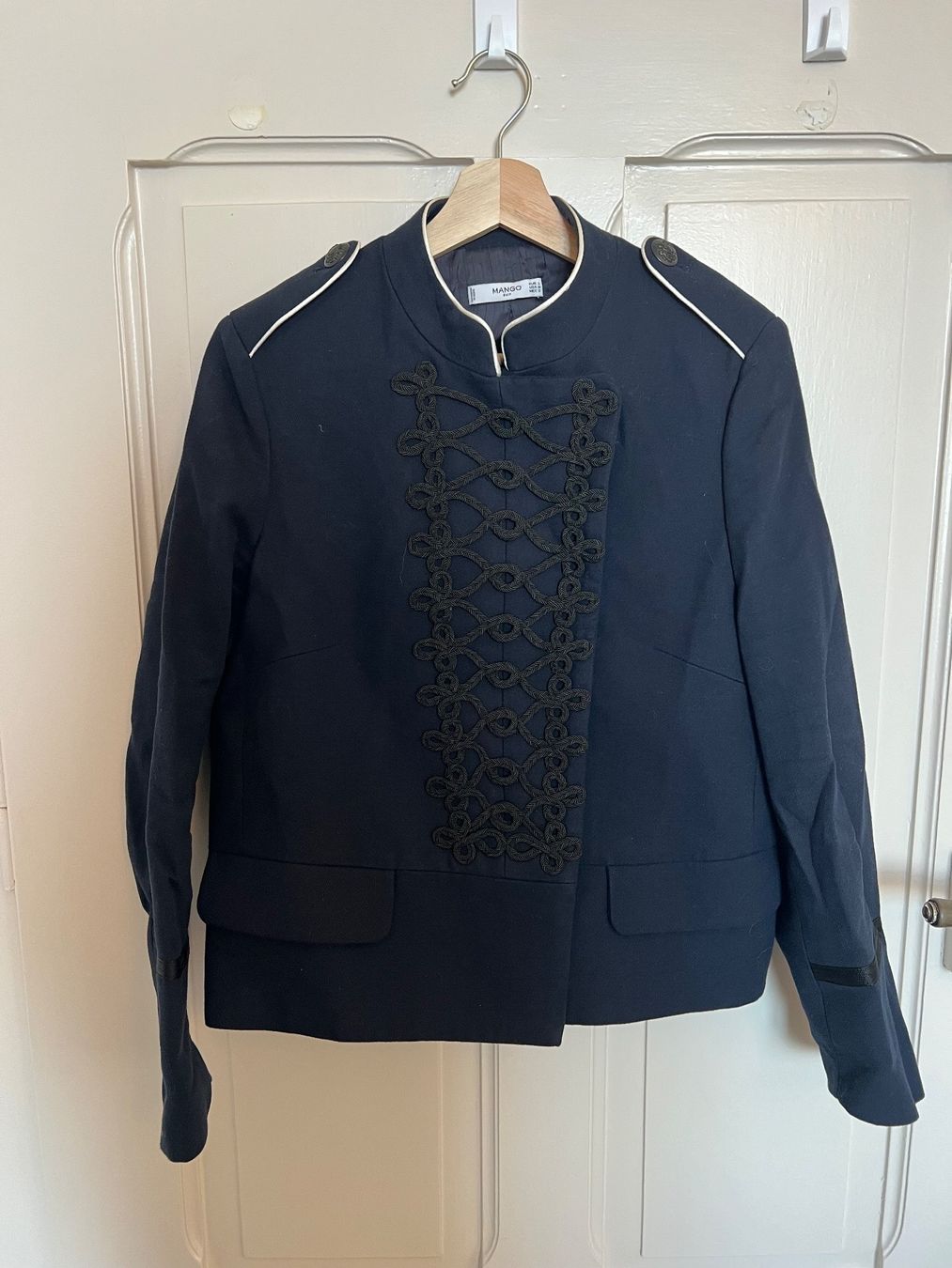 Mango Giacche: Veste style officier Mango, taille L, bleu marine – Usato da Neuchâtel venduto da Thesebootsaremadeforwalking