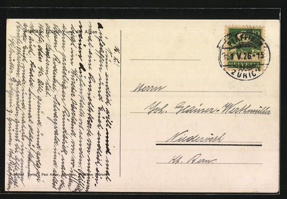 Cartoline postali: Pfäffikon /Zürich, Ortsansicht mit den – Usato da Berlin venduto da bartko-reher 1