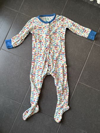 Frugi Bio-Baumwolle Schlafanzug / Strampler mit Füßen Gr. 86