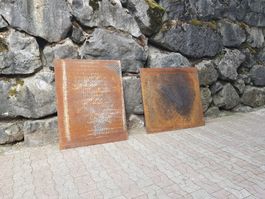 Riffelblech Stahlplatten 2 Stück gebraucht