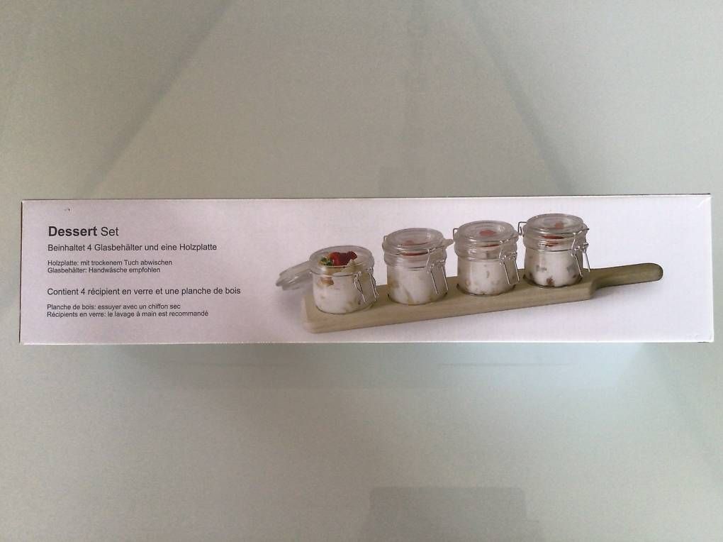 Set di piatti: Dessert Set / Dipschalen Set auf Holzbrett Neu – Nuovo e nell'imballaggio originale da Lufingen venduto da slowflyer1 2