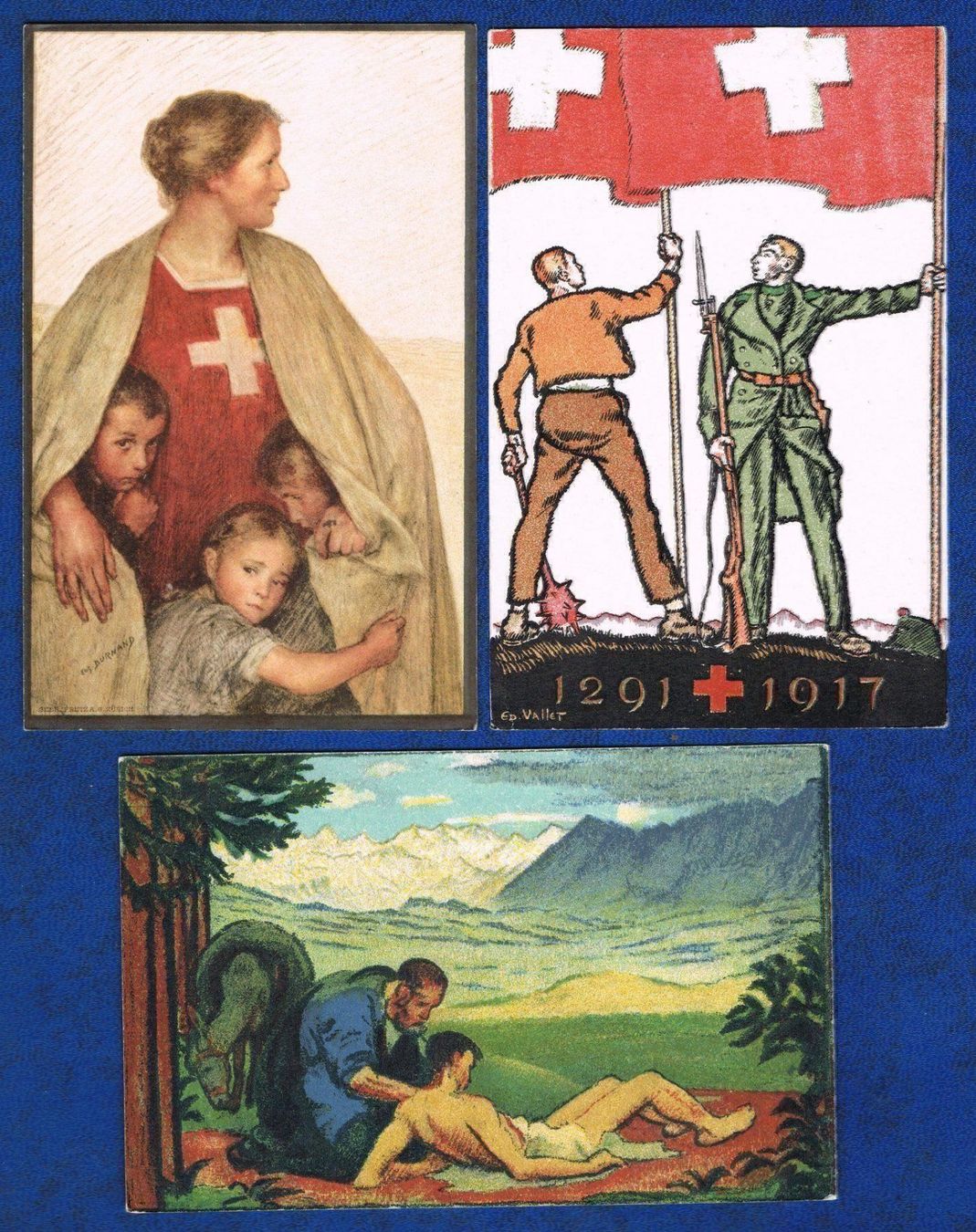 Tutti i francobolli: 8 Bundesfeier Karten 1915-1917 – Usato da Biberstein venduto da Jura39 2