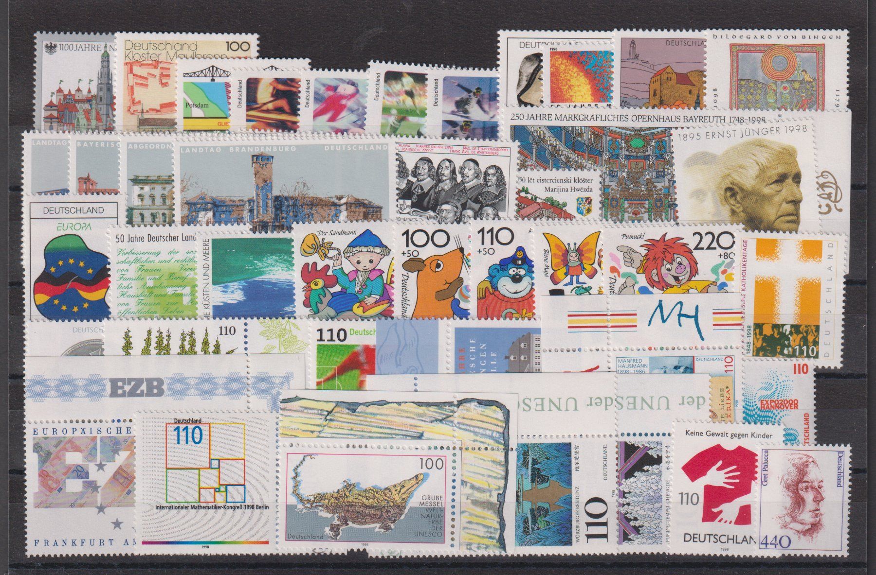 Tutti i francobolli: BRD: Lot postfrische Marken 1998 / 2 Steckkarten – Nuovo (secondo la descrizione) da Dällikon venduto da Minita 1