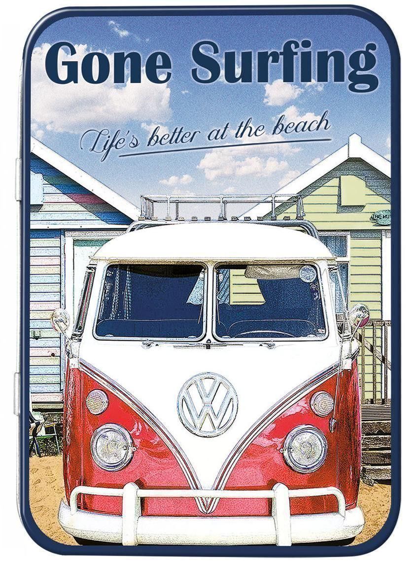 Volkswagen Insegne: Rusty Blechschild-VW CAMPER-GONE SURFING – Nuovo e nell'imballaggio originale da Rupperswil venduto da big-one-sale