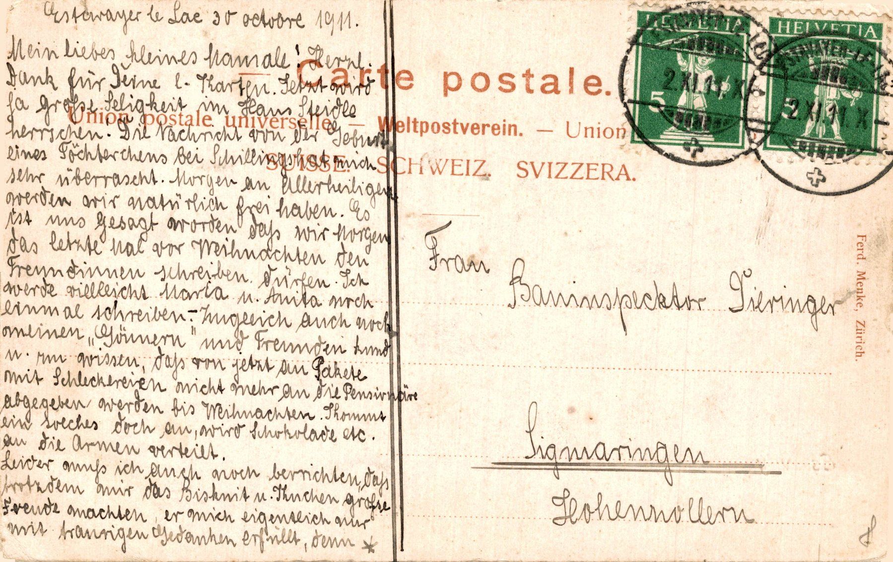 Cartes postales: Estavayer. Schloss Chenaux – D'occasion à Bronschhofen par Astore 1