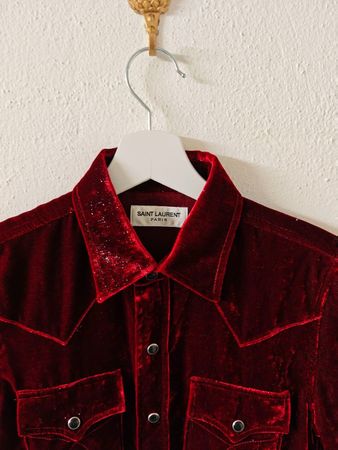 SAINT LAURENT Samthemd Bluse