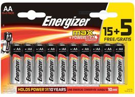 Energizer AA Batterien 20 Stück Haltbar bis 12.2028