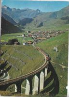 Sedrun Blick gegen Rueras Piz Badus und den Oberalppass