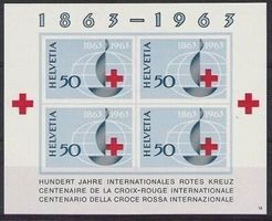 Rotkreuzblock postfrisch+ gest. 22.10.63