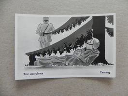 CH Humor Motiv Karte Miltär Rueblikarte Bären Katzen ca.1940